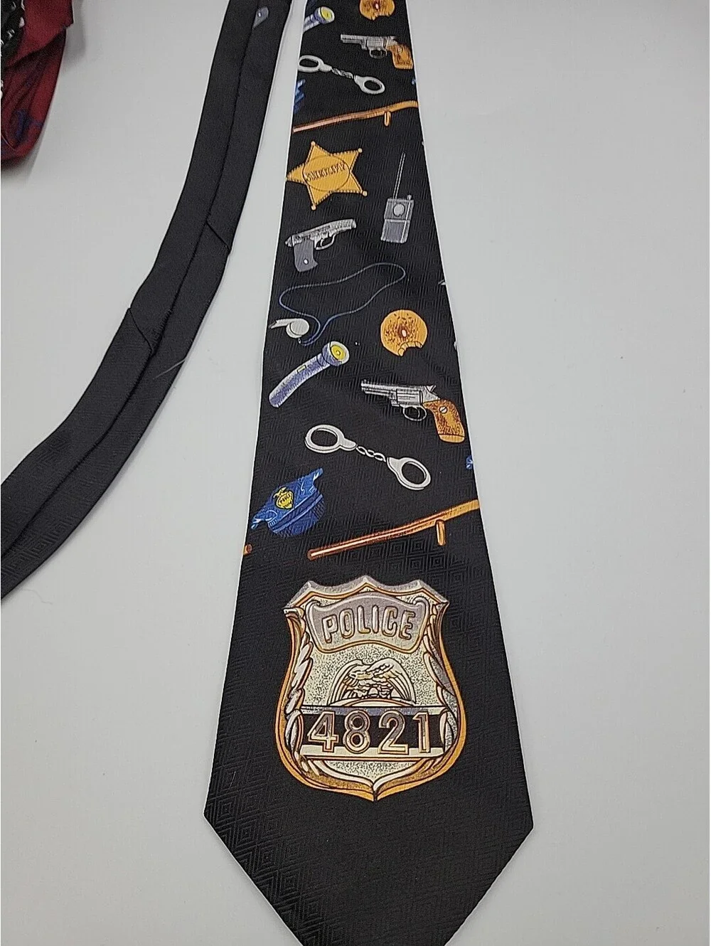 Lot 4 Men’s Novelty Neckties Police Badge Dogs Courtroom Justice Oscar Style